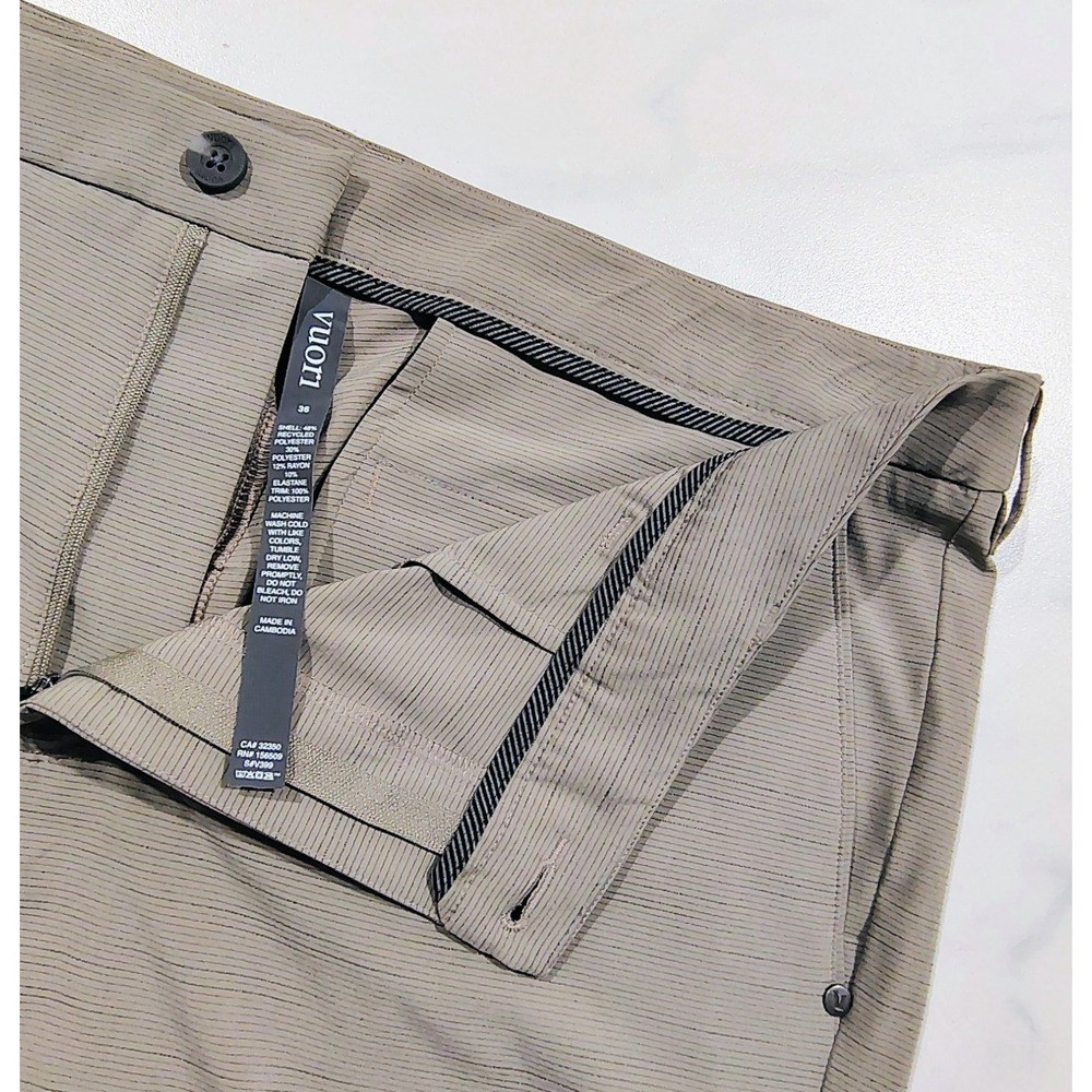 Vuori Pebble Shorts Mens 38 Golf Khaki V399 Performance Chino Athletic 8.5"